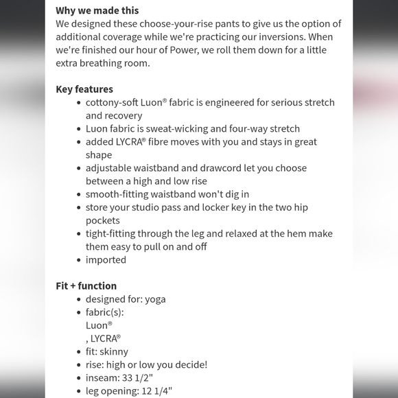 Lululemon Skinny Will Pant Cross Stitch Black White Women's 4 - Picture 15 of 15